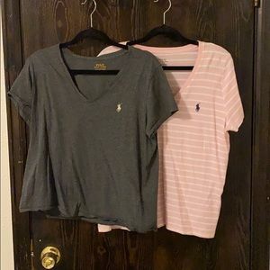 Polo Ralph Lauren T-shirts Pink stripper and grey